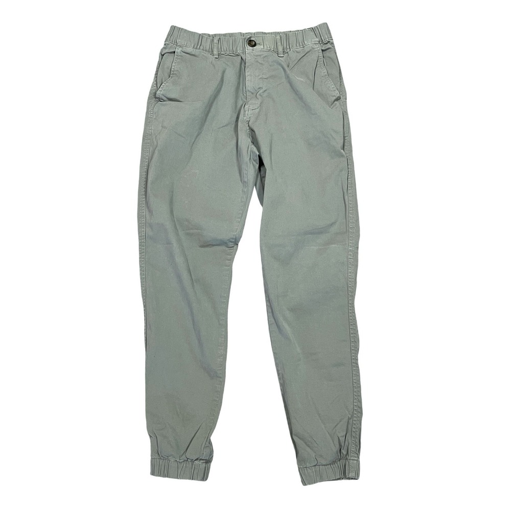 BearBottom Chino Joggers Men M Sage Cotton Stretch Elastic Waist Comfort Casual